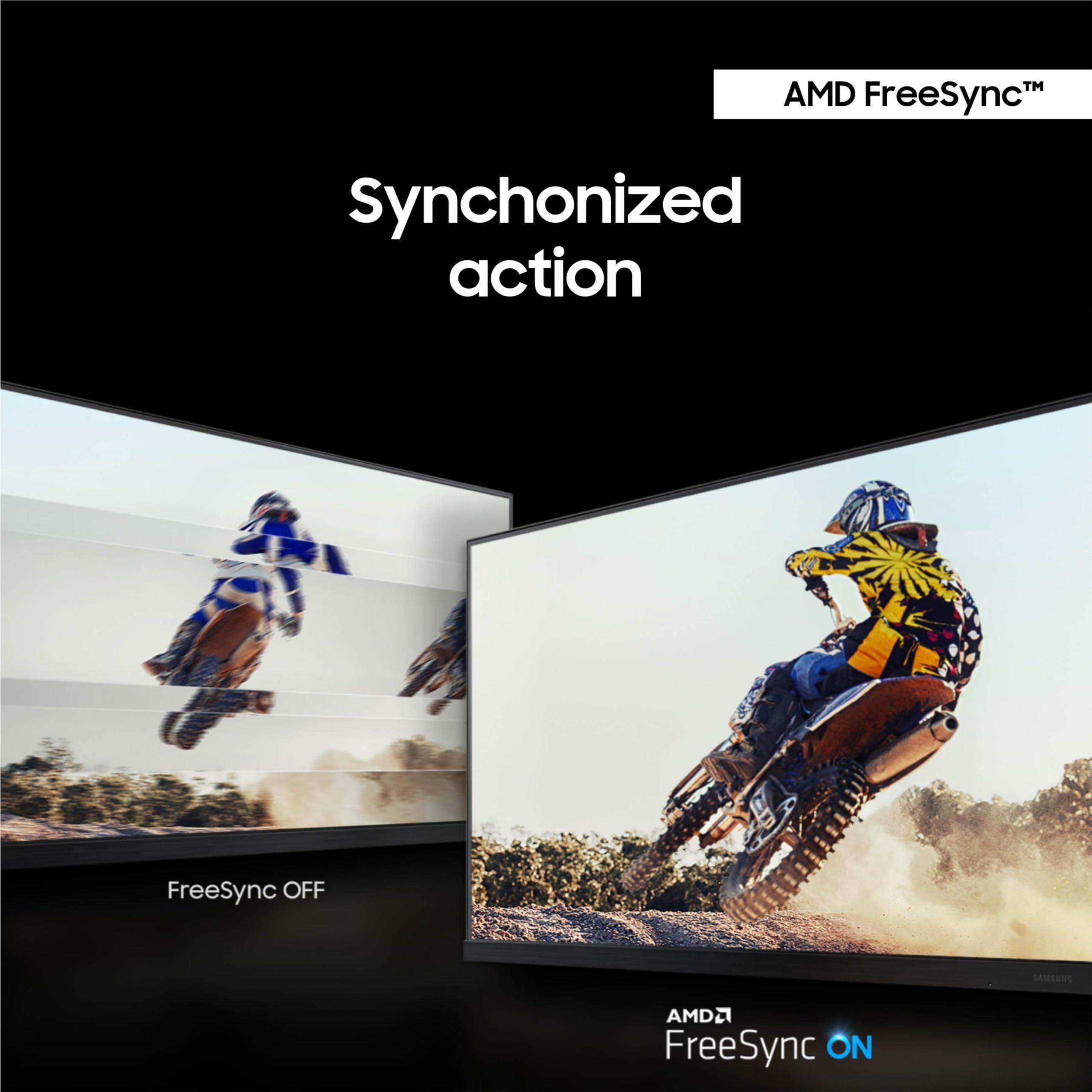 SAMSUNG Samsung 27\' T35F Series FHD 1080p Computer Monitor, 75Hz, IPS Panel, HDMI, VGA (D-Sub), AMD FreeSync, Wall Mountable, Game Mode, 3-Sided Border-Less, Eye Care, LF27T350FHNXZA