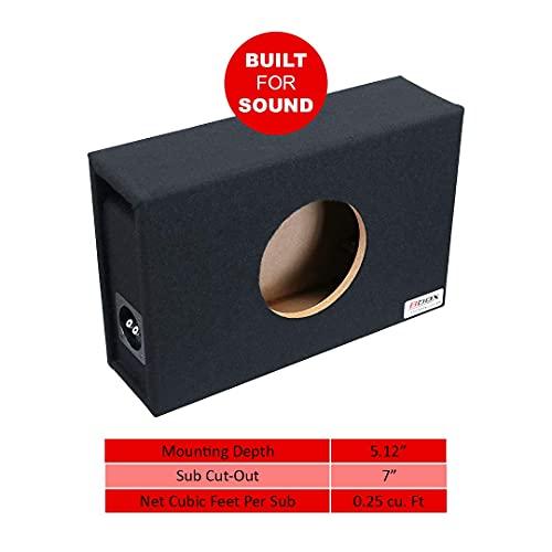 Atrend Atrend 8SVME BBox Series 8" Single Shallow Hyper Vented Enclosure, Black