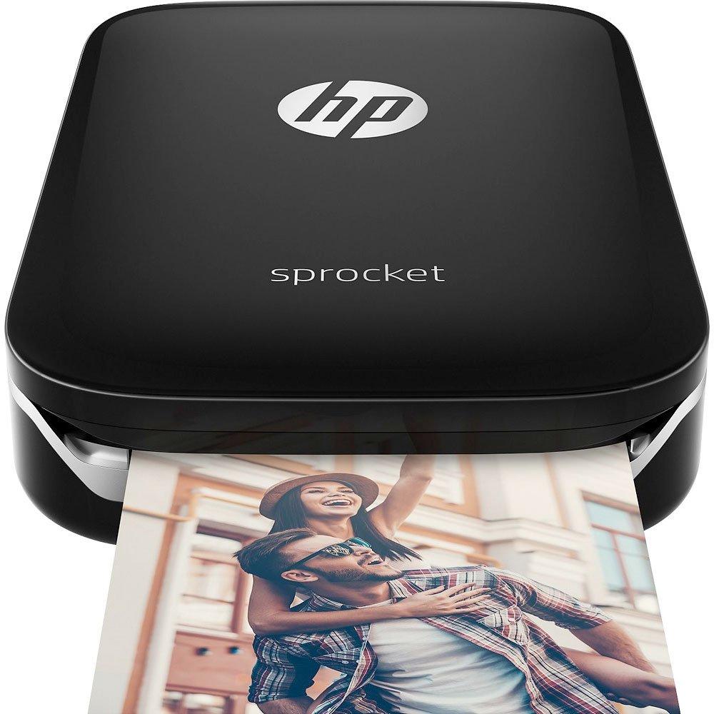 HP Sprocket HP Sprocket Portable Photo Printer, Print Social Media Photos on 2x3" Sticky-Backed Paper - Black (X7N08A)