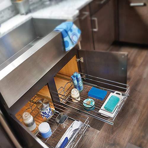 Rev-A-Shelf Rev-A-Shelf - 5WB1-1222-CR - 11 3/8 in. W x 22 in. D Base Cabinet Pull-Out Chrome Wire Basket