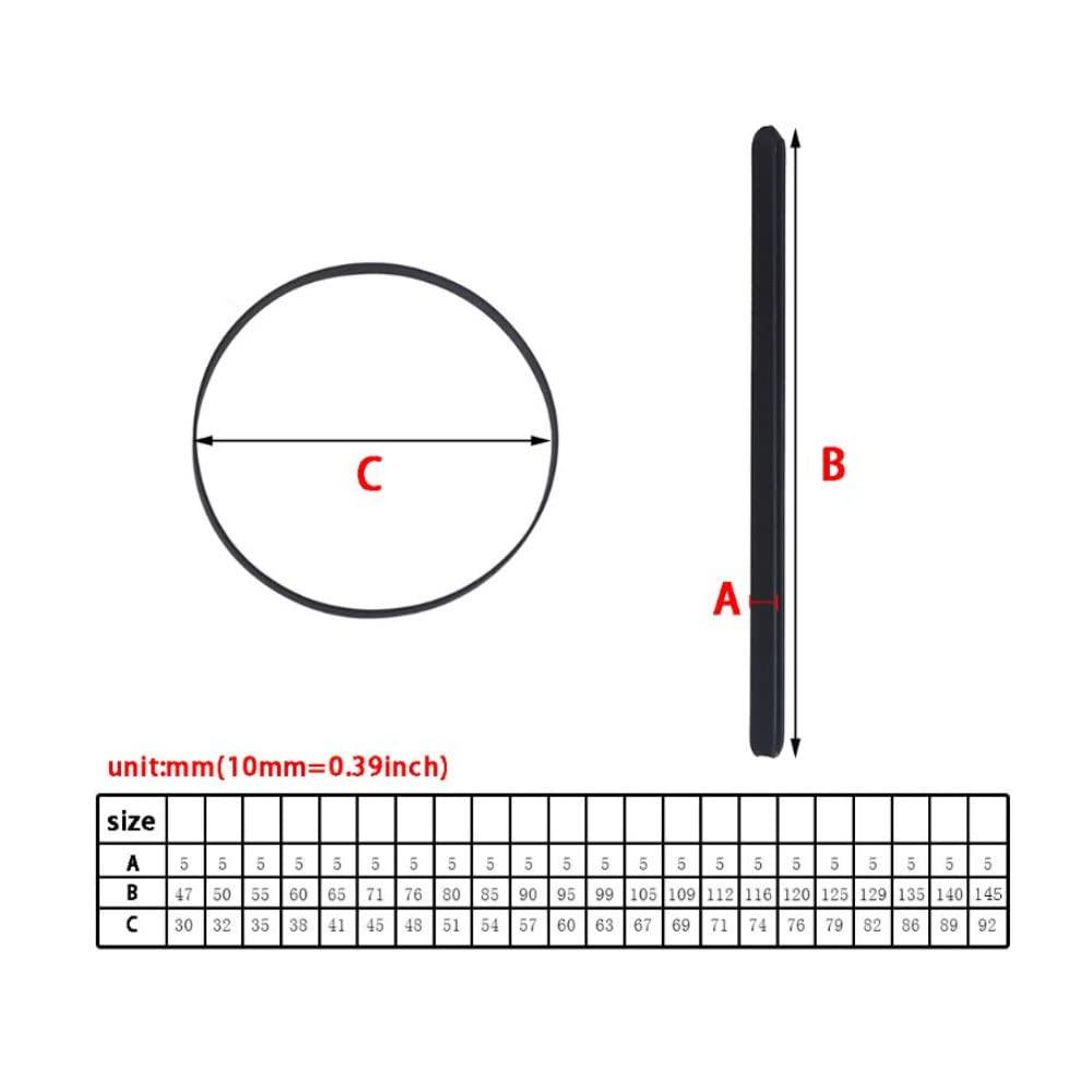 bzcemind 1PCS Rubber Drive Belt Turntable Transmission Strap Replacement for Phono Tape,5X90MM