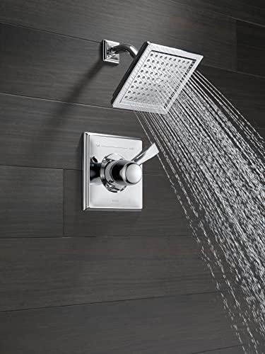 DELTA FAUCET Delta Faucet Dryden 14 Series Single-Function Shower Trim Kit with Single-Spray Touch-Clean Shower Head, Polished Nickel, 2.0 GPM Water Flow, T14251-PN-WE (Valve Not Included)