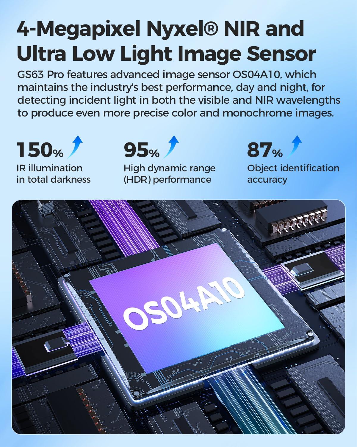 AZDOME AZDOME 4K HDR Dash Cam with No-Light Full-Color Night Vision, 128GB eMMC, ADAS, 4K+1080P Dashcam Front and Rear, 5GHz WiFi GPS 24H Parking Mode Car Camera, GS63Pro