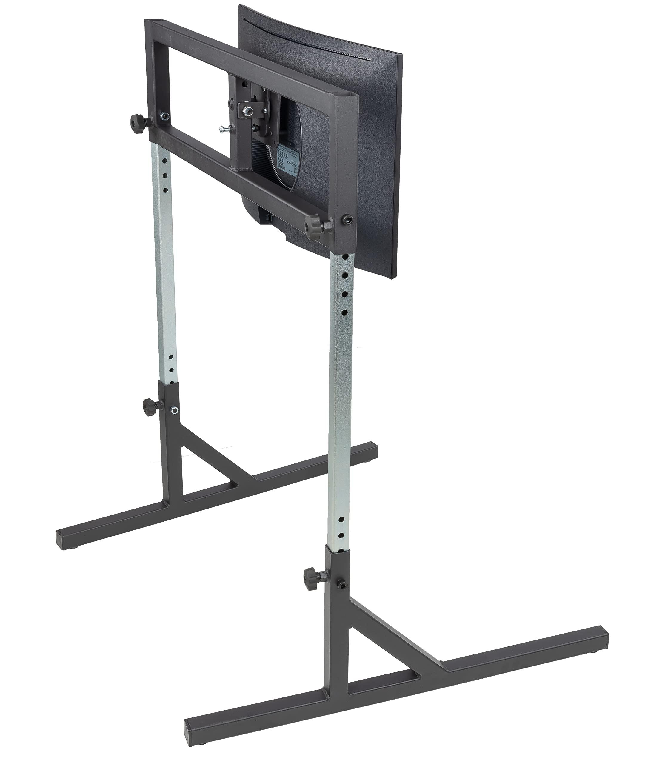 simfab SimFab Monitor Mount Floor Stand for Racing and Flight Simulators | for Monitors up to 100x100mm VESA, 24, 27, 32, 34, 37, 49 Ultra Wide