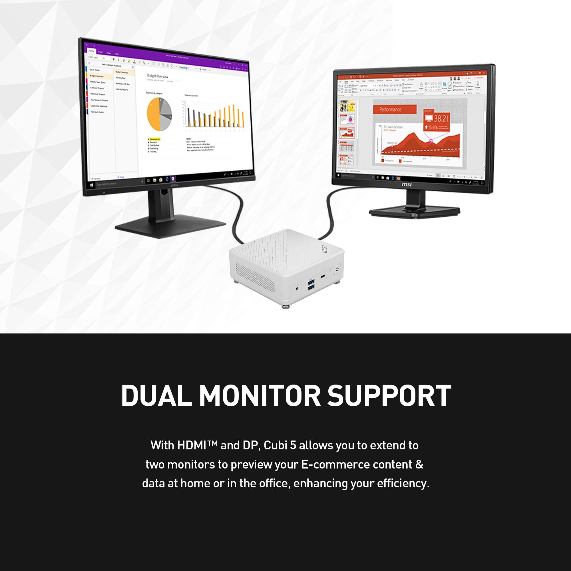 MSI MSI Cubi N ADL Mini PC: Intel Celeron N100, Wi-Fi, Thunderbolt Type C, Black, Non-OS/Barebone: ADL-020BUS