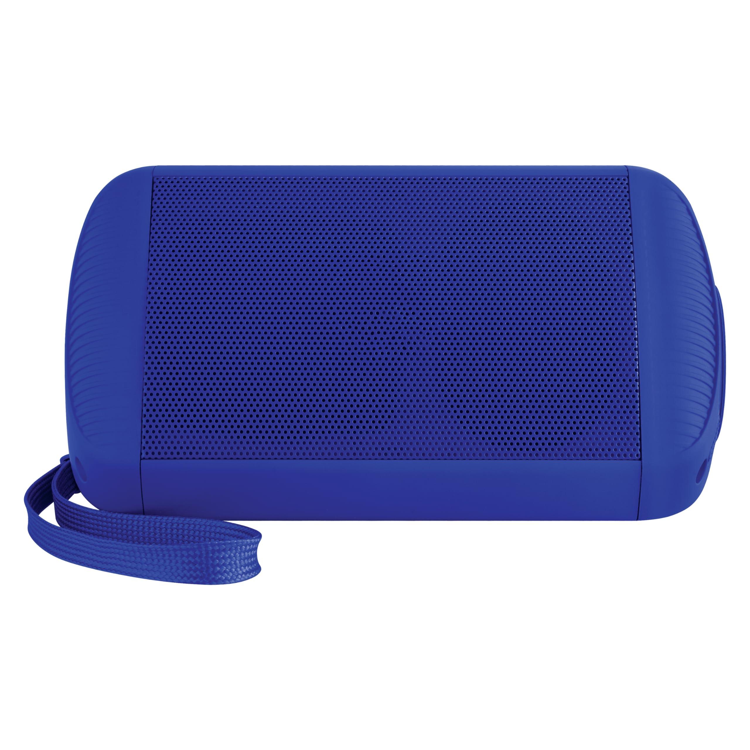 Supersonic Supersonic SC-1450IPX Water Resistant Portable Bluetooth TWS Speaker, IPX6 Water Resistant, Secure Pairing, Micro SD Card Slot, 3.5mm Input, Rechargeable, Convenient Wrist Band (Blue)