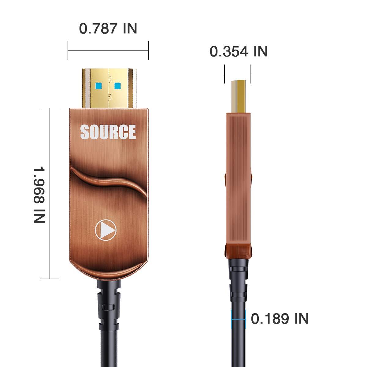 BIFALE BIFALE 8K 4K Fiber Optic HDMI 2.1 Cable 50ft, Support 8K@60Hz, 4K@120Hz, 48Gbps, eARC Compatible with PS5/4, Xbox Series X, RTX 3080/3090, Denon AV Receiver, HDMI Cable 50ft