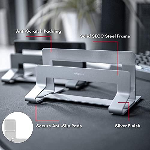 Macally Macally Compact Wired Keyboard and a Vertical Laptop Stand, Designed to Save Space