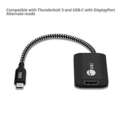SIIG SIIG USB C to HDMI Adapter 4K for Mac OS, Type-C to HDMI Adapter [Thunderbolt 3], Compatible with MacBook Pro 2019/2018/2017, MacBook Air, Galaxy, Pixelbook and More with 60W PD (CB-TC0811-S1)