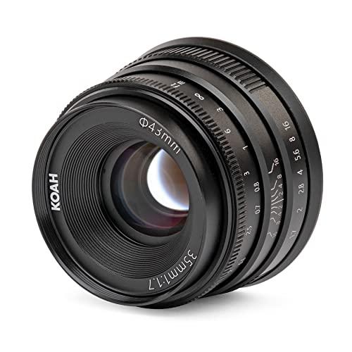 Koah Koah Artisans Series 35mm f/1.7 Large Aperture Manual Focus Lens for Sony E (Black)