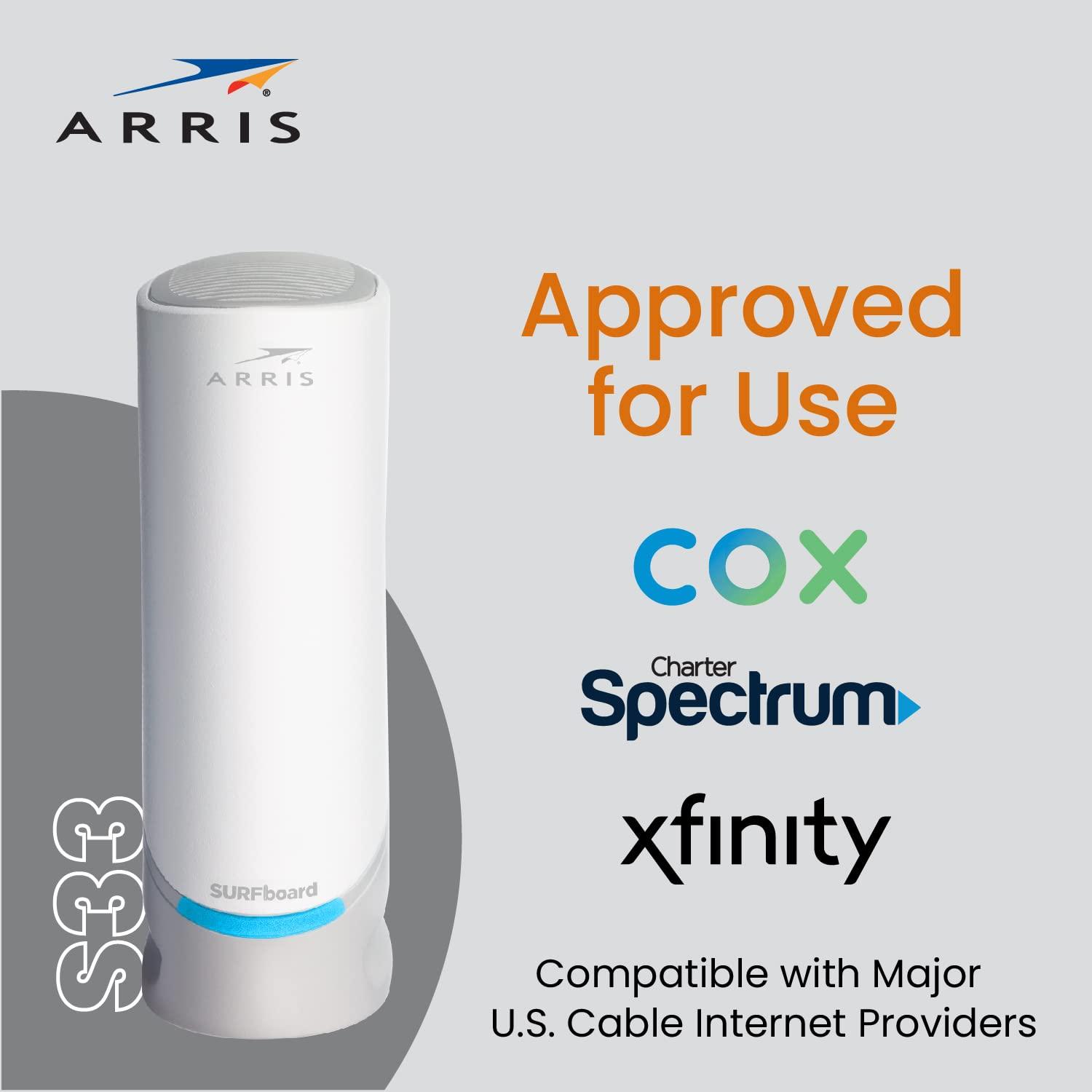 ARRIS ARRIS - SURFboard S33 32 x 8 DOCSIS 3.1 Multi-Gig Cable Modem with 2.5 Gbps (Renewed)