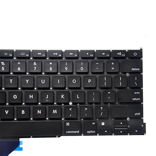 Padarsey Padarsey Replacement Keyboard Without Backlit and Frame Compatible for MacBook Pro A1502 13" 2013-2015 Retina Series Black US Layout, Compatible with Part Numbers ME864 ME865 ME866(6 Months Warranty)