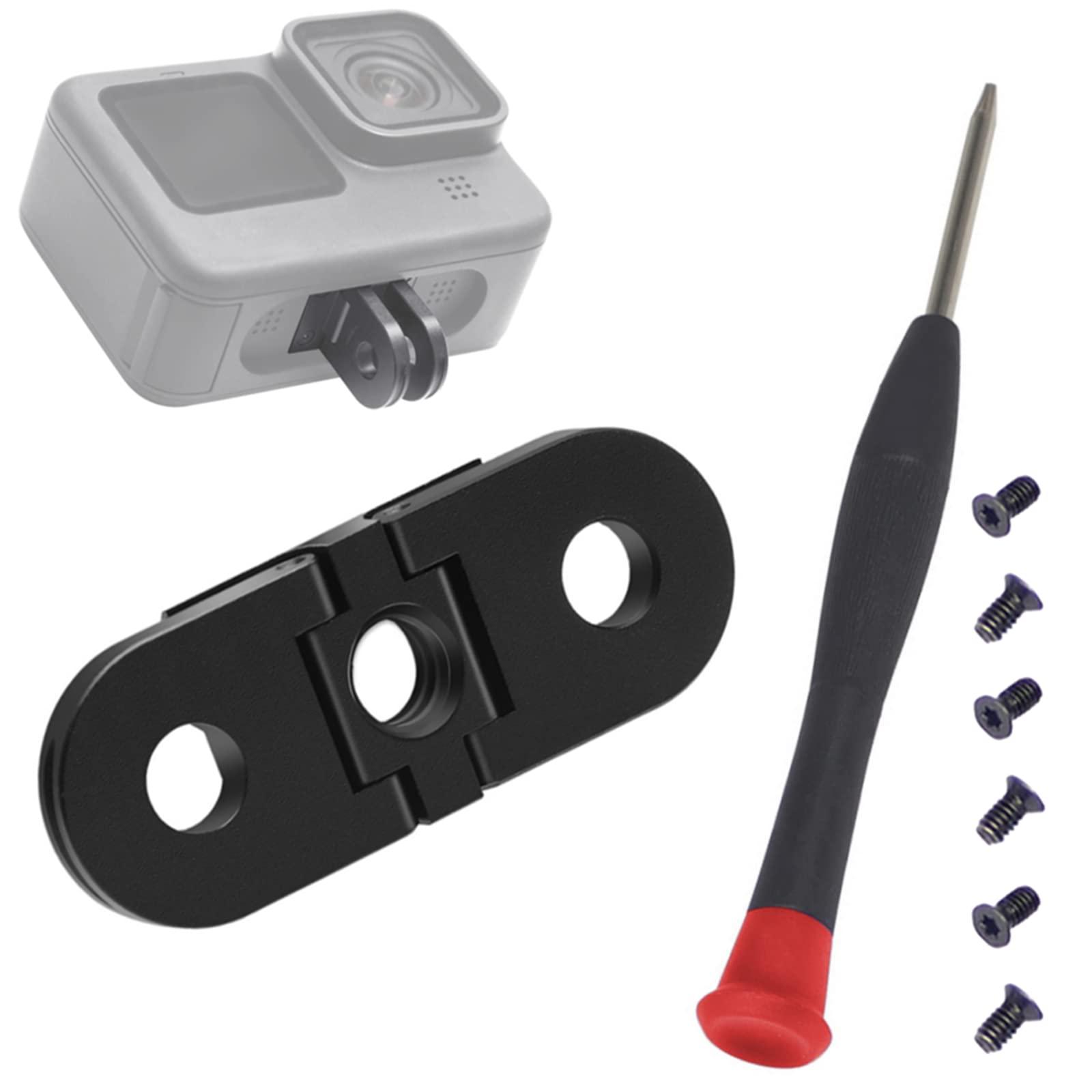 Besvalo Replacement Folding Fingers for Gopro, Magnetic Folding Mounting Base Adapter with Standard 1/4 Tripod Connector Port, Compatible with Gopro 12/11/10/9/8/Black/Max/Mini