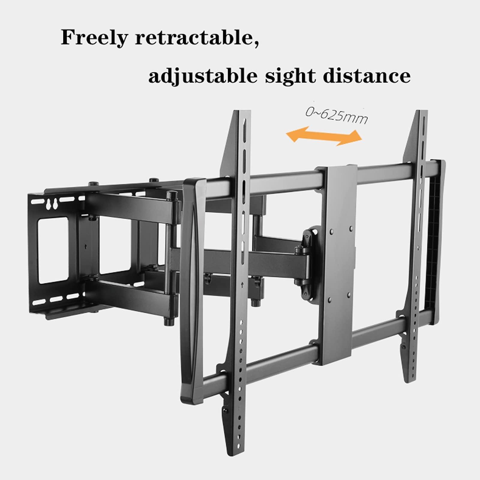 QTBH TV Mounts Universal TV Stand Wall-mounted TV Bracket Full Motion Articulating Arms Extension Tilt Rotation TV Bracket Heavy-duty Steel TV Bracket, Max VESA 900x600mm Up to 176lbs TV Stand TV wall moun