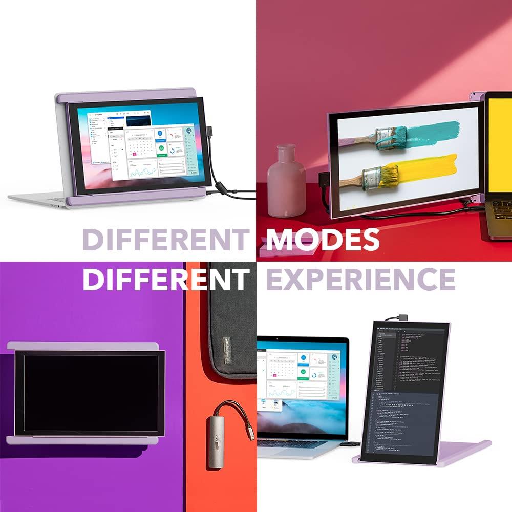 Duex New Mobile Pixels Duex Lite Portable Monitor for Laptops(2025 Upgraded), 12.5" Full HD IPS Laptop Screen Extender, USB C/HDMI Powered Plug and Play, Windows/Mac/Android/Switch Compatible (Misty Lilac)