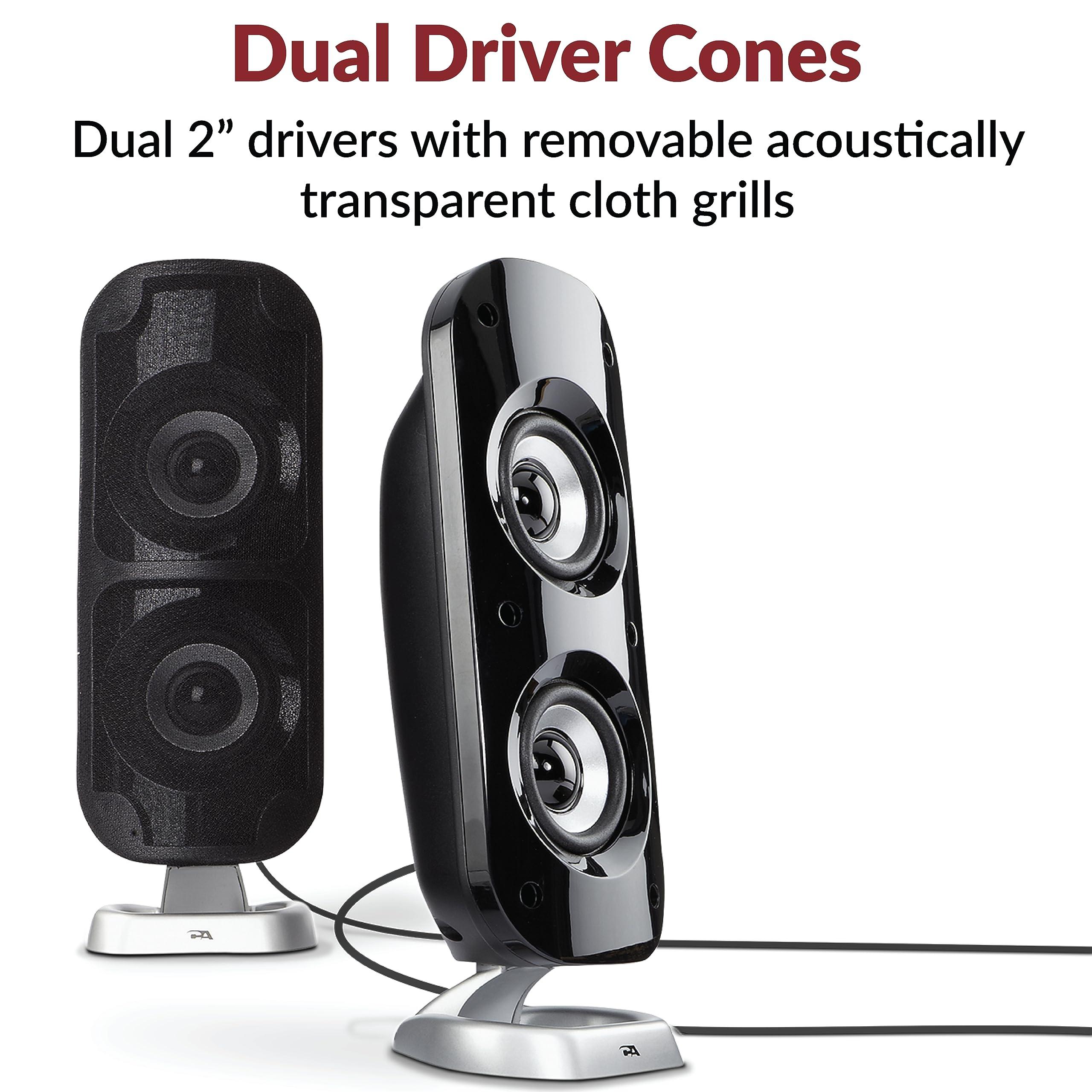 Cyber Acoustics Cyber Acoustics CA-3810 2.1 Multimedia Speaker System with Subwoofer, 80 Watts Peak Power, Strong Bass, Perfect for Music, Movies, and Games