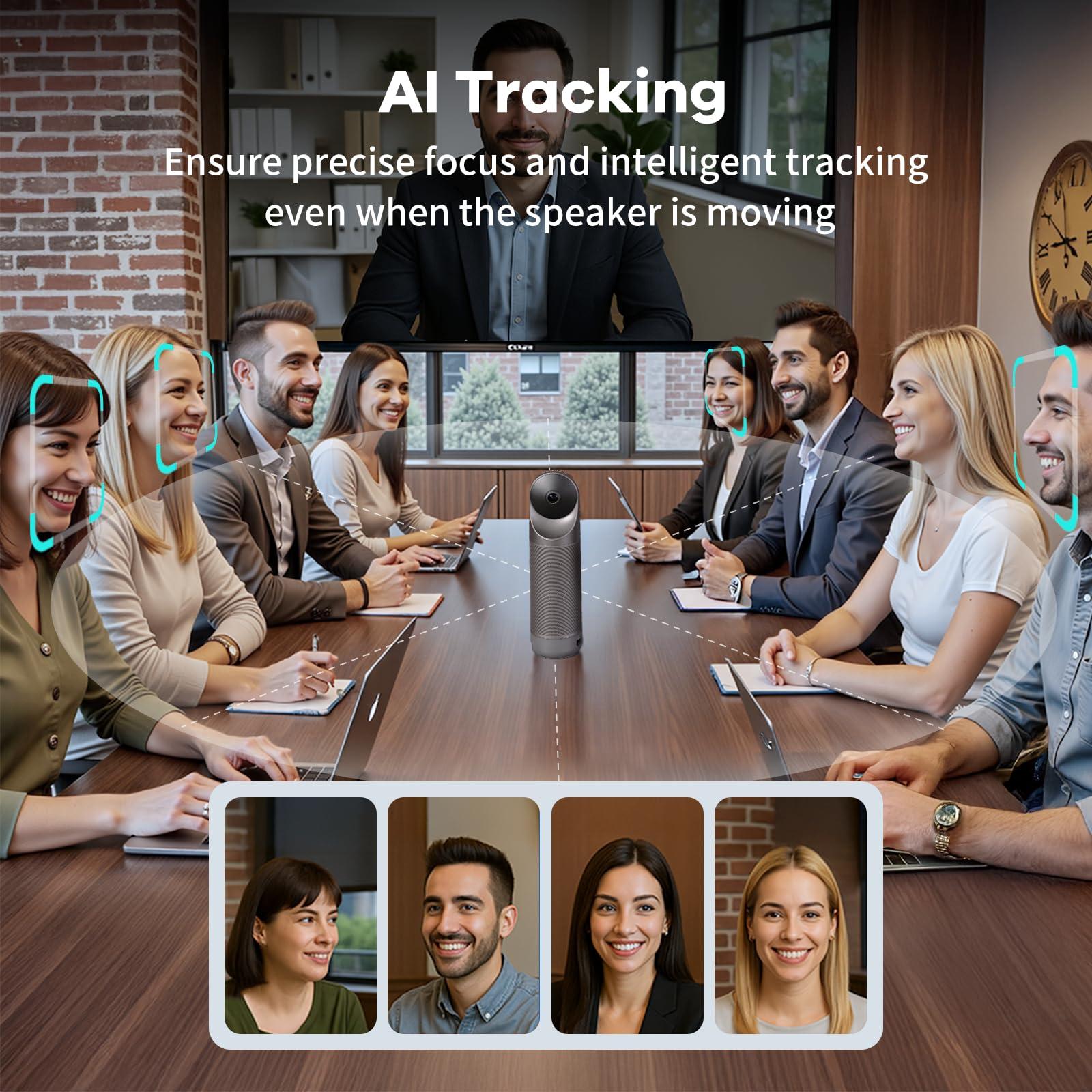 KanDao KanDao Meeting Pro - 360 Video Conference Camera, 4-in-One AI Smart Tracking Video Conferencing System, Works on Microsoft Teams, Zoom, Google Meet, Skype etc, Hybrid Meeting Room Zooming Camera