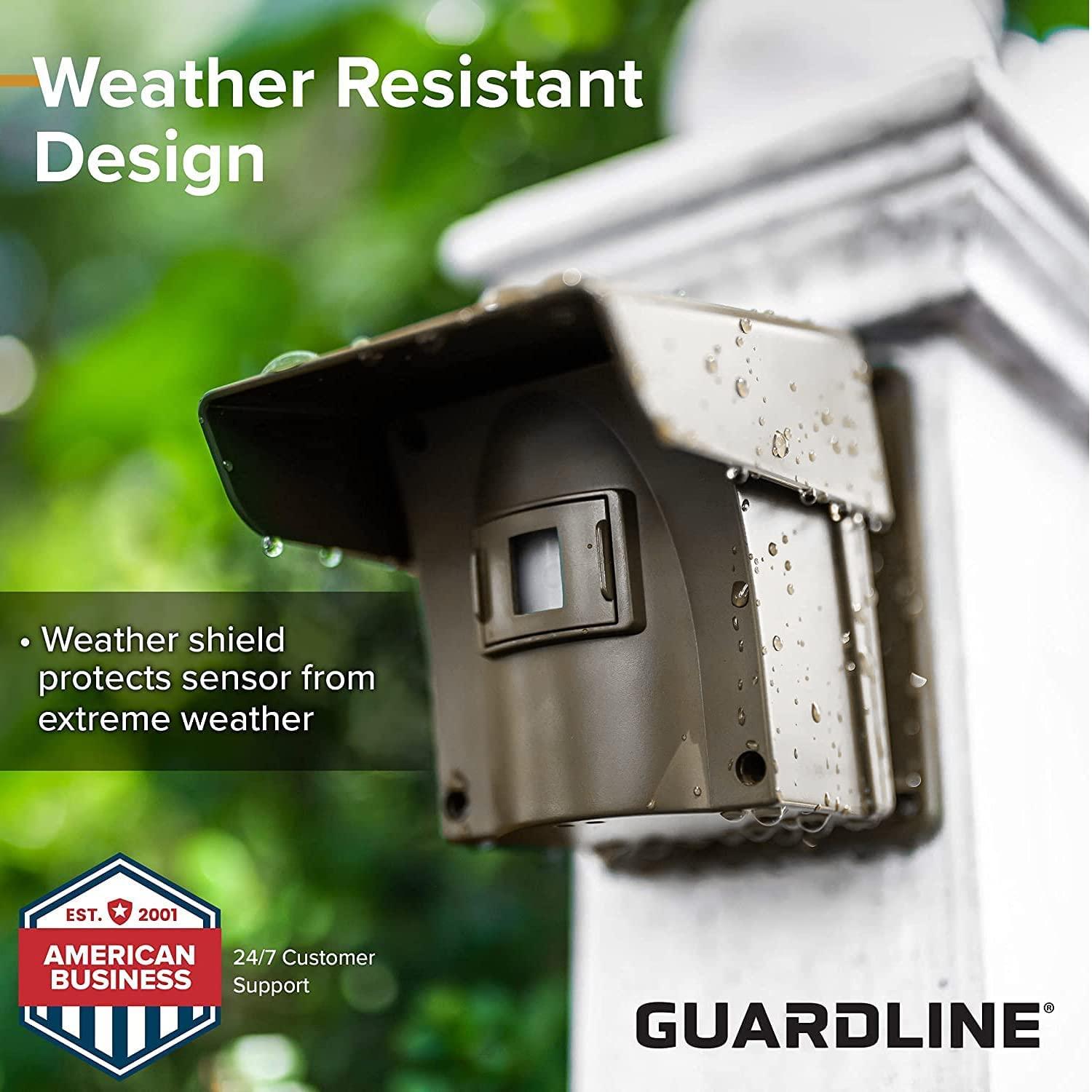 Guardline Guardline 500 Foot Range Wireless Driveway Alarm [1 Motion Detector Alarm Sensor & 1 Receiver] Weatherproof Outdoor Security Alert System for Home & Property