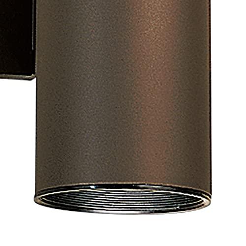 Kichler Kichler Cylinders 12\" 2-Light Outdoor Cylinder Wall Sconce in Architectural Bronze, (12\" H x 4.75\" W), 9244AZ