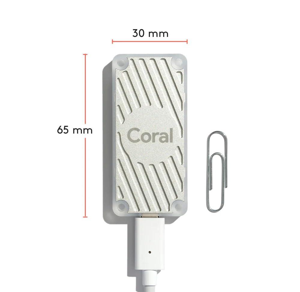 Google Coral Google Coral USB Edge TPU ML Accelerator coprocessor for Raspberry Pi and Other Embedded Single Board Computers
