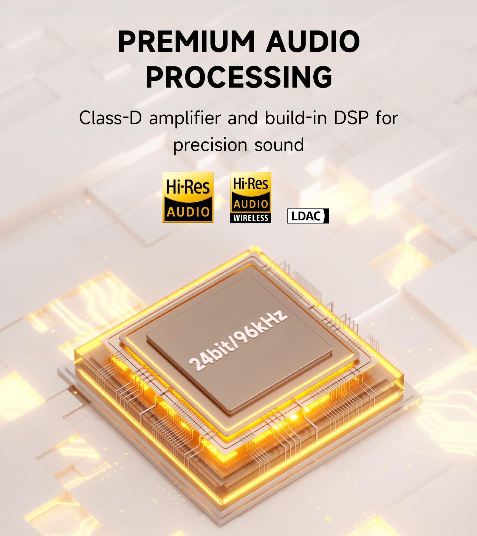 Edifier Edifier M60 Multimedia Speaker Bluetooth 5.3, 66W RMS, Hi-Res Audio & Hi-Res Wireless Audio, LDAC,3\" Mid Bass & 1\" Tweeter, USB-C & Aux Inputs, Compact Desktop Speaker Black