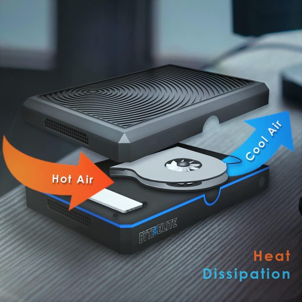 AZULLE AZULLE Byte4 Elite i5 Fanless Mini Desktop PC Business & Home, Barebones, Ethernet & Dual-Band Wi-Fi, 4 USB Ports, Smooth Streaming, Versatile Mini PC