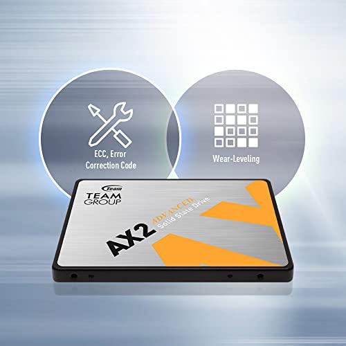 TEAMGROUP TEAMGROUP AX2 2TB 3D NAND TLC 2.5 Inch SATA III Internal Solid State Drive SSD (Read Speed up to 550 MB/s) Compatible with Laptop & PC Desktop T253A3002T0C101