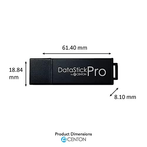 Centon Centon Electronics MP Valuepack USB 3.2 Gen1 DataStick Pro Flash Drive, 32 GB, 10 USB Flash Drives, 10 Pack, Black