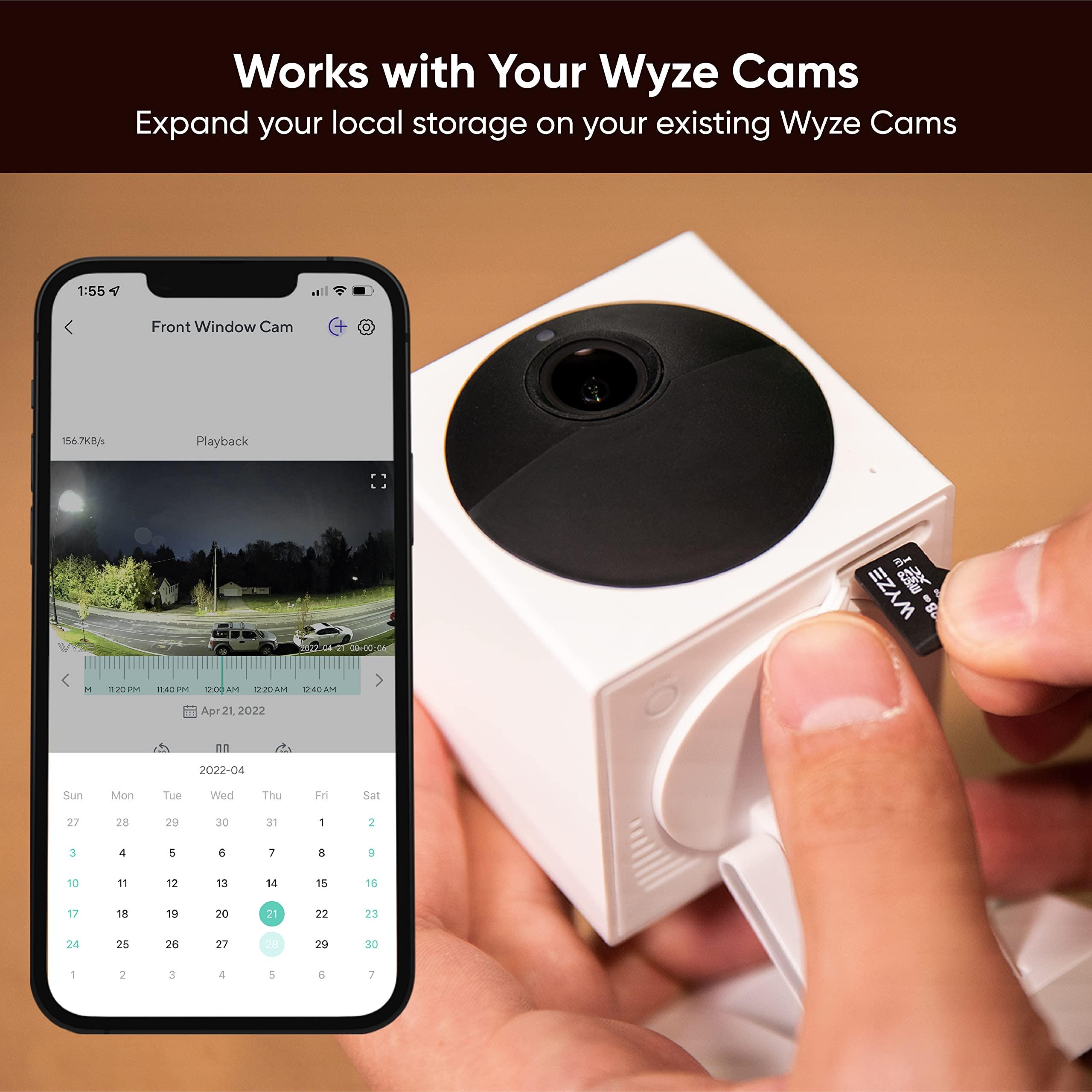 WYZE Wyze Expandable Storage 128GB MicroSDXC Card Class 10, Black