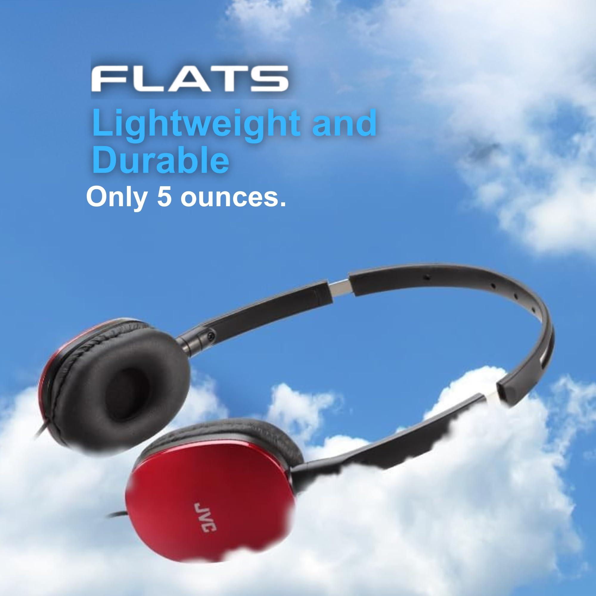 JVC JVC HAS160R Flat Headphones - Red