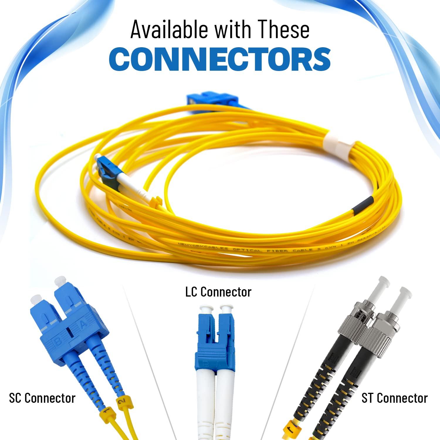 NewYork Cables NewYork Cables 5M OS2 LC to LC Fiber Patch Cable | Single Mode Duplex Corning 9/125 LC to LC Jumper Cord | High Speed LC LC Fiber Optic SMF 5 Meter (16.4ft) | LC-LC Singlemode Network Cable (Yellow)
