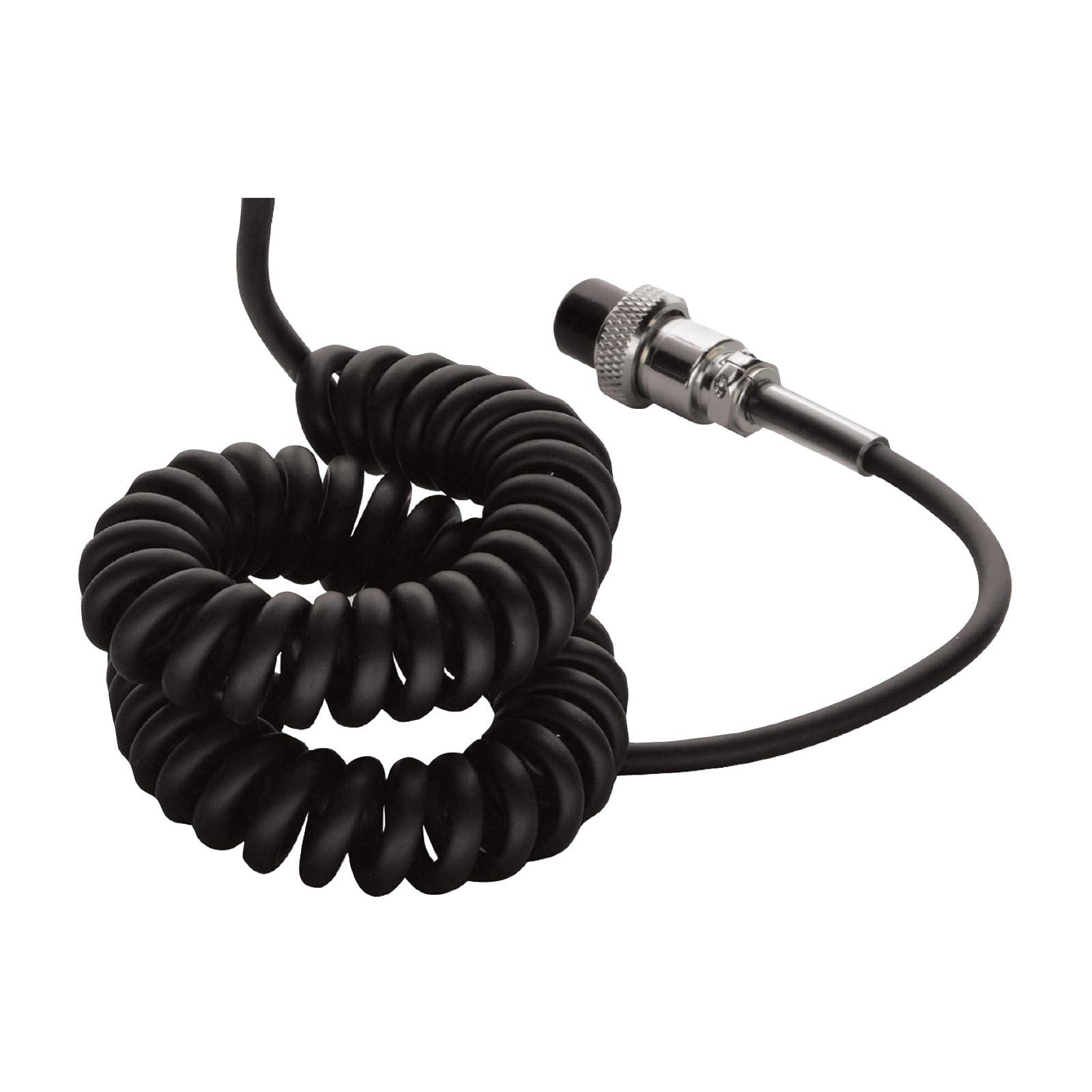 Cobra Digital Cobra HG M73 Premium Dynamic Replacement CB Microphone (Black) – 4 Pin Connector, 9 Foot Cord, Heavy Duty ABS Shell, Wire Mesh Grille, Left Side Push To Talk, Chrome Connector