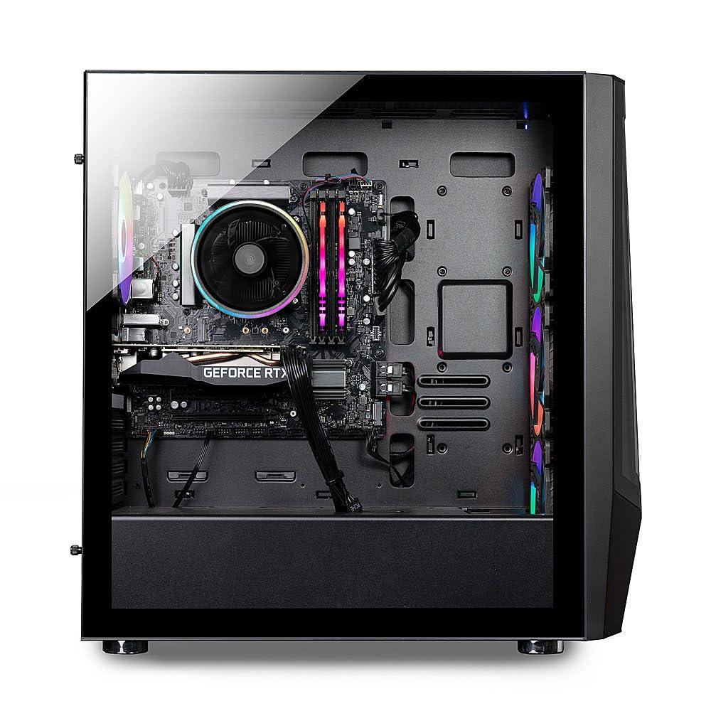 iBUYPOWER iBUYPOWER TraceMesh 7 Gaming Desktop PC, 14th Gen Intel 20-Core i7-14700F, NVIDIA GeForce RTX 4060, 32GB DDR5 RAM, 2TB SSD, Gaming Keyboard and Mouse, Windows 11 Home
