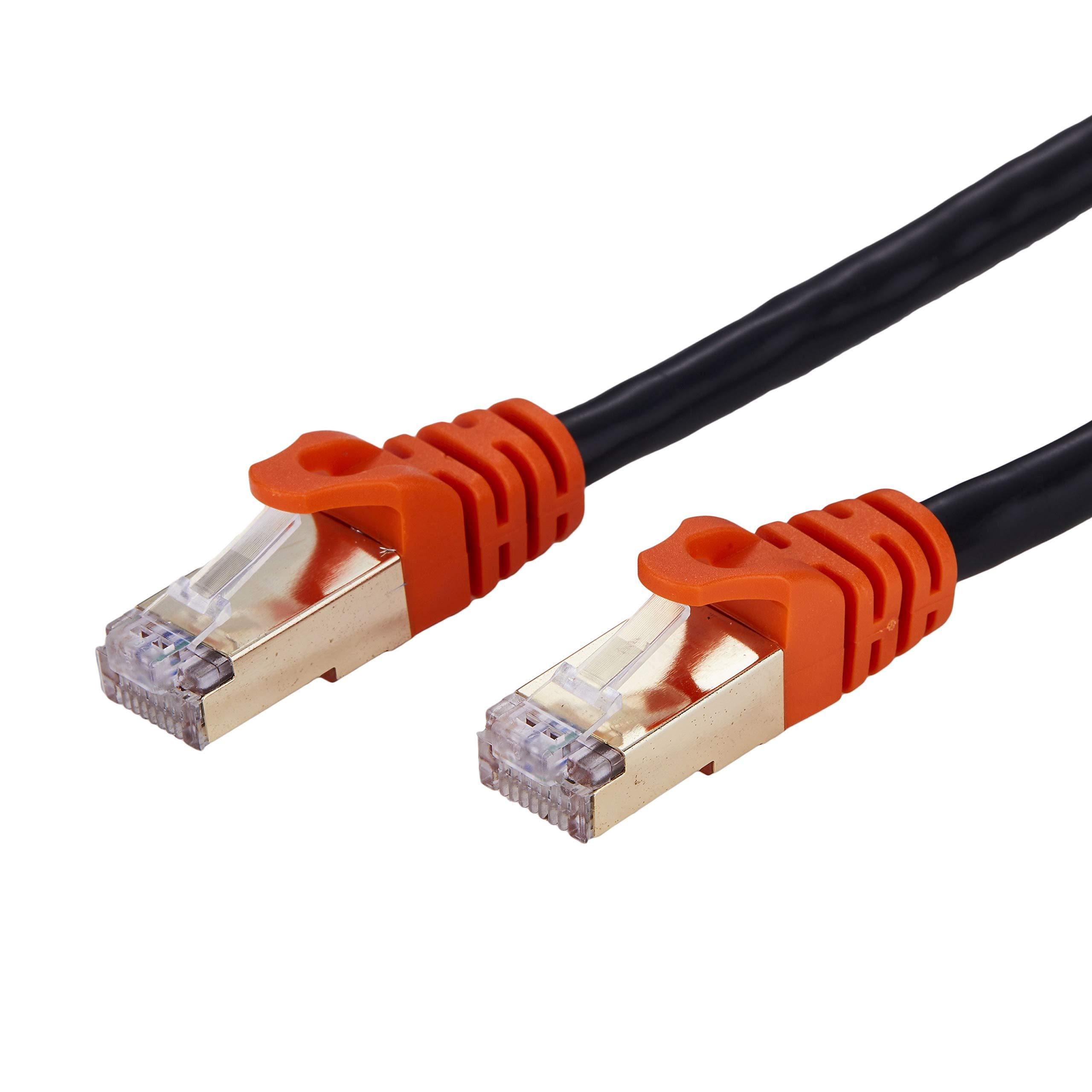 Cables Direct Online Cables Direct Online 100FT Cat7 Outdoor Ethernet Cable 26AWG SFTP Heavy-Duty Cat 7 Networking Patch Cord RJ45 600Mhz Waterproof Direct Burial