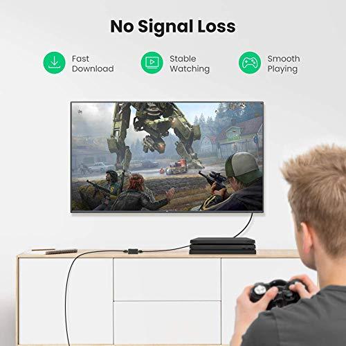 UGREEN UGREEN RJ45 Coupler 2 Pack in Line Coupler Cat7 Cat6 Cat5e Ethernet Cable Extender and Cat7 High-Speed Flat Gigabit RJ45 LAN Cable 10Gbps Compatible for Gaming PS5 PS4 PS3 Xbox PC Laptop Modem Router