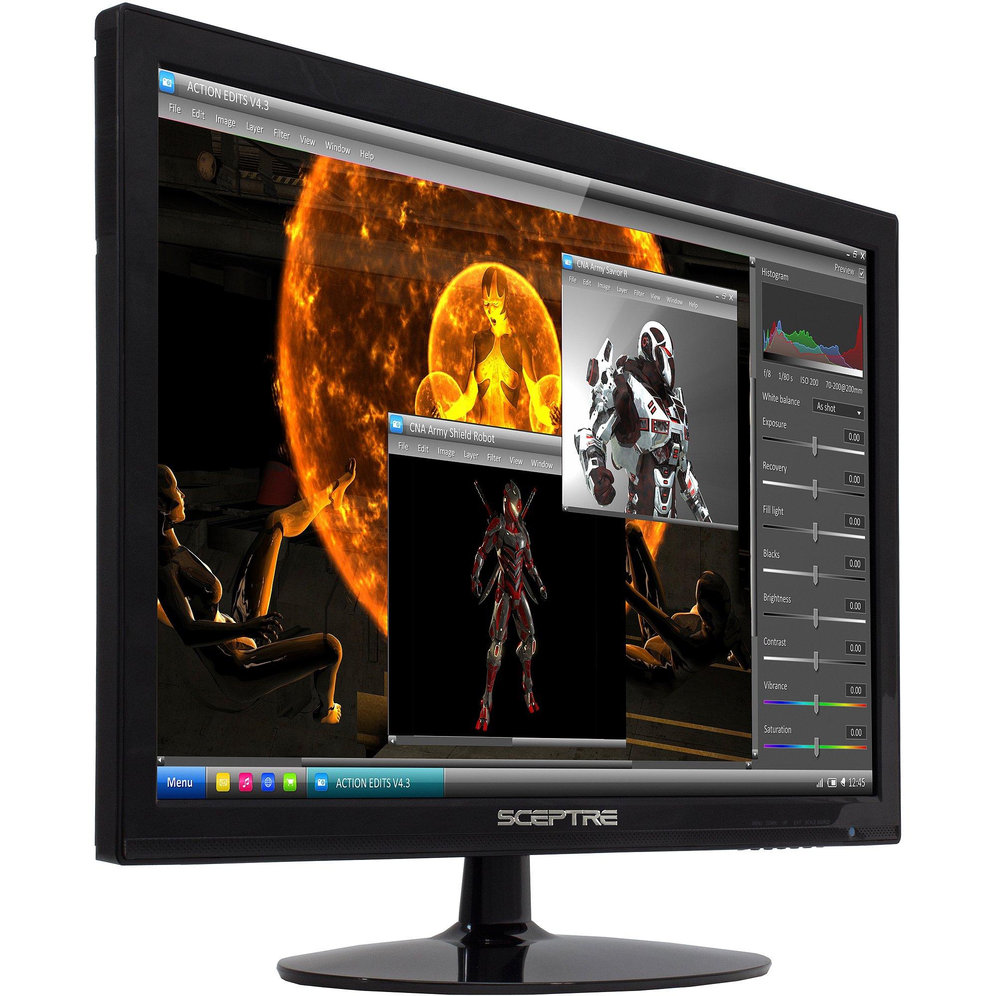 Sceptre Sceptre 24-inch FHD LED Gaming Monitor 2X HDMI VGA 75Hz Build-in Speakers, Machine Black