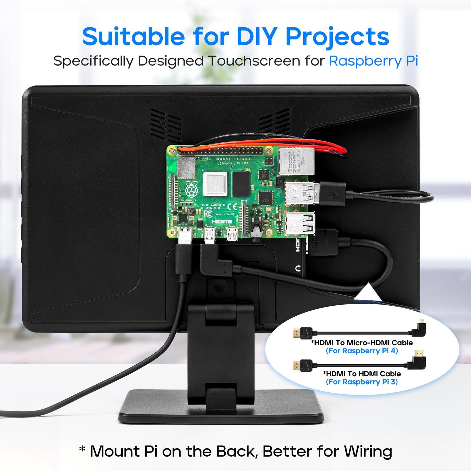 ROADOM ROADOM 7'' Raspberry Pi Monitor & 10.1'' Touchscreen with Case