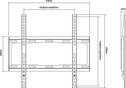 Equip Equip Wall Mount Flat Screen 84-145 cm (32-55 Inch) Fixed to The Wall