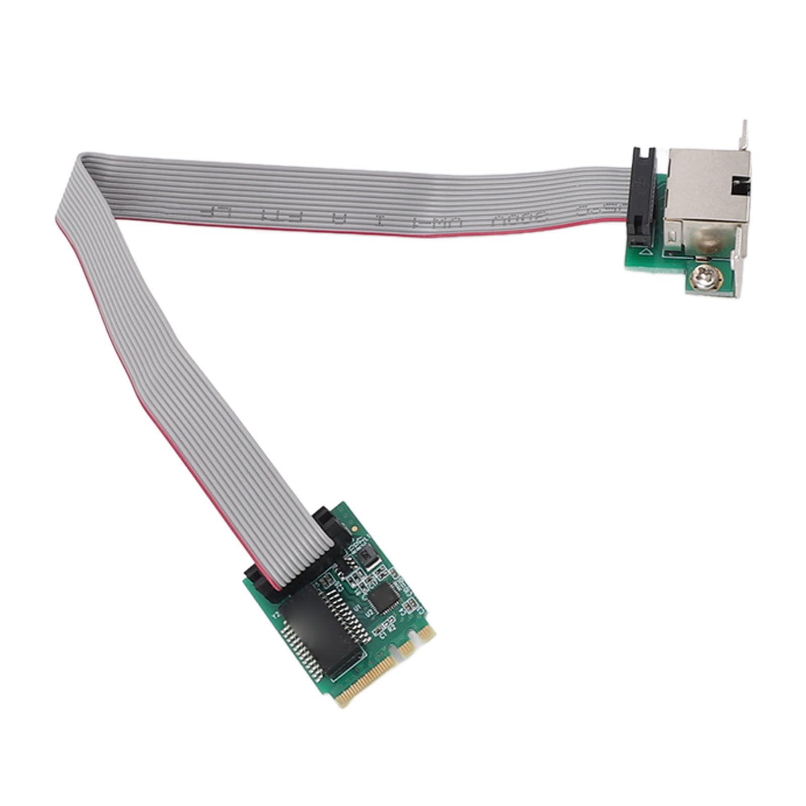Diyeeni Gigabit M.2 M Key Ethernet Network Expansion Card, Single Port 2.5G M.2 A E Server NIC, RTL8111H Industrial Control Equipment Network Card, Straight Pin