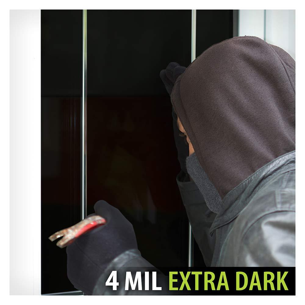 Buydecorativefilm BDF S4MB05 Window Film Security and Daytime Privacy 4 Mil Black 5 (Very Dark) - 24in X 25ft