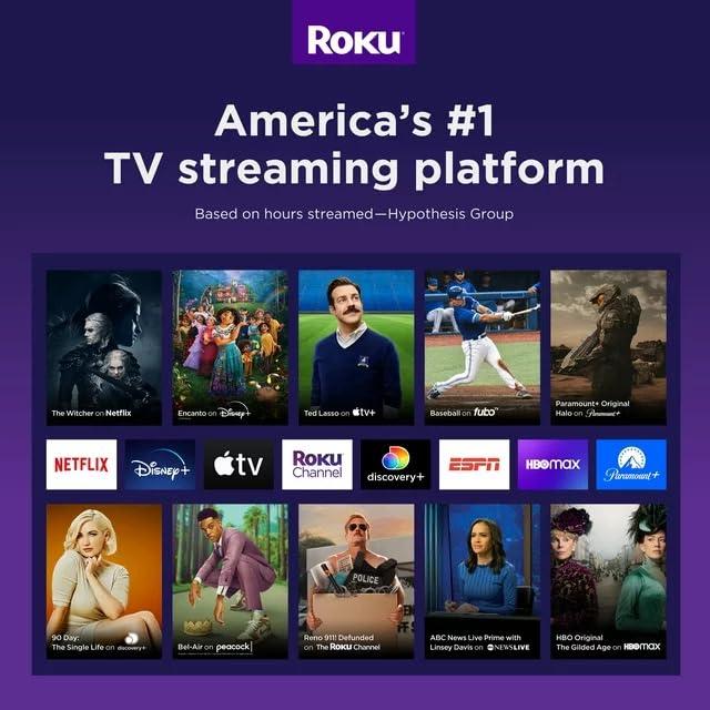Roku Roku LE HD Streaming Media Player with High Speed HDMI Cable and Simple Roku Remote Device Only, Includes Pouch