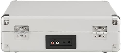 Crosley Crosley CR8005F-WS Cruiser Plus Vintage 3-Speed Bluetooth in/Out Suitcase Vinyl Record Player Turntable, White Sand