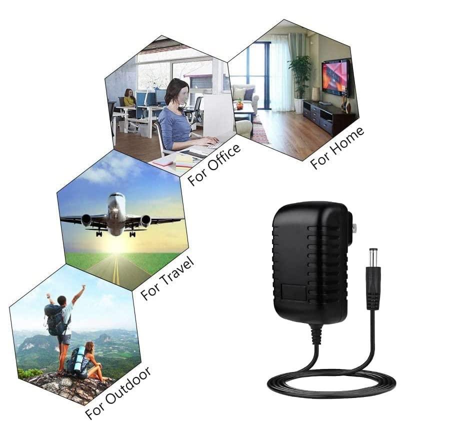 BestCH BestCH AC DC Adapter Compatible with Midland WR-100 WR-100B WR100 WR100B Weather Alert Radio Power Supply Cord