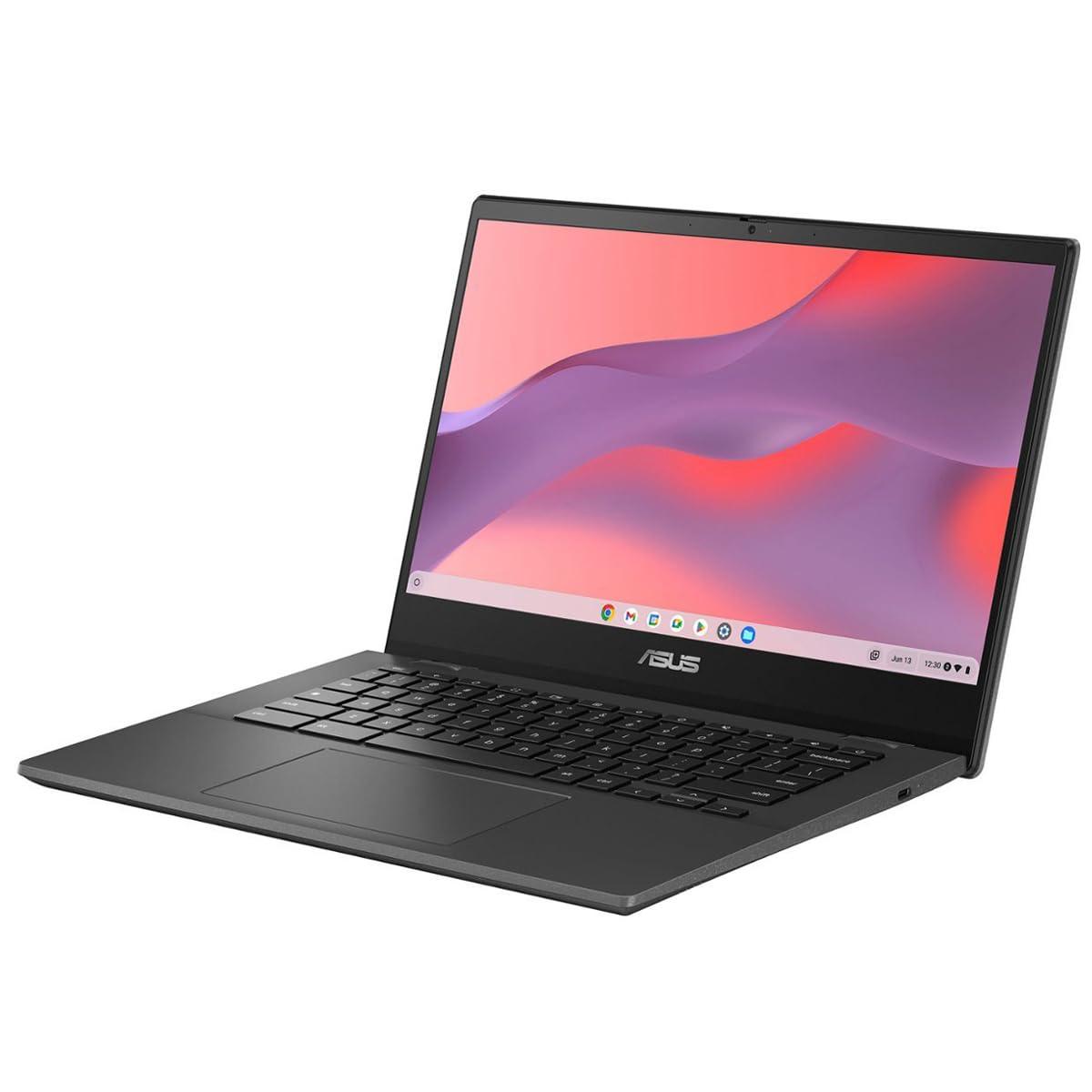 ASUS ASUS Chromebook for Student and Business, 14" HD Anti-Glare Display, MediaTek Kompanio 520, 4GB RAM, 64GB eMMC, Micro SD Card Reader, TB 4, Wi-Fi 6, Webcam, PDG HDMI Cable, Chrome OS, Gravity Gray