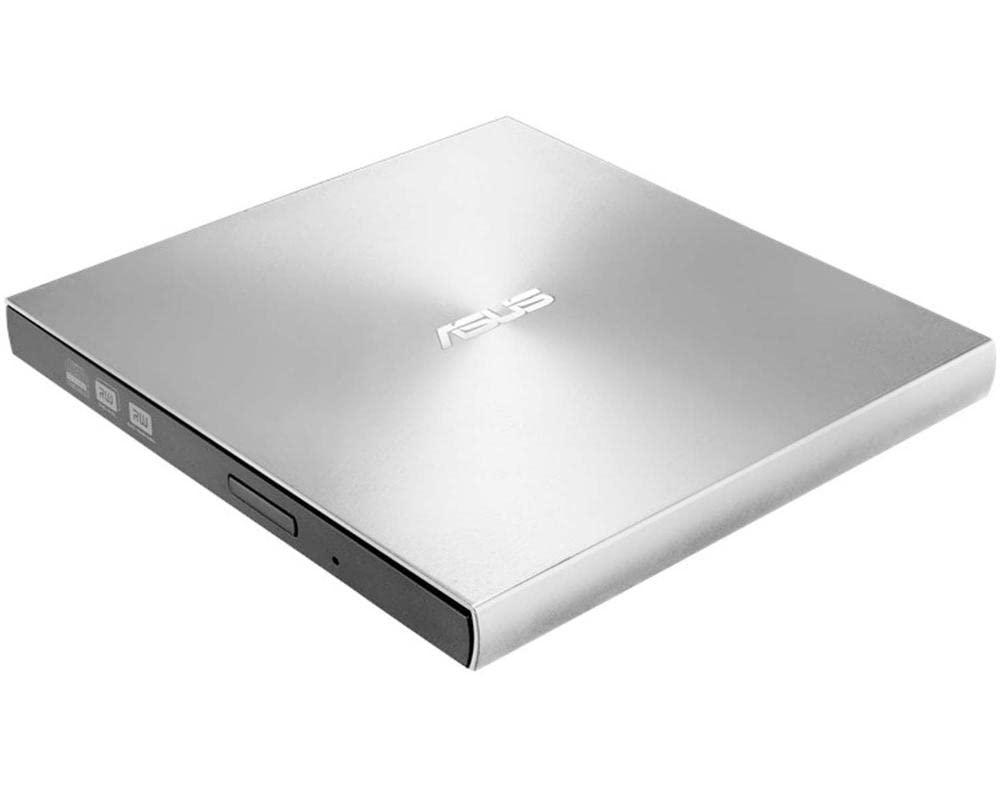 ASUS ASUS ZenDrive Silver 13mm External 8X DVD/ Burner Drive +/-RW with M-Disc Support, Compatible with both Mac & Windows and Nero BackItUp for Android devices (USB 2.0 & Type-C cables included)