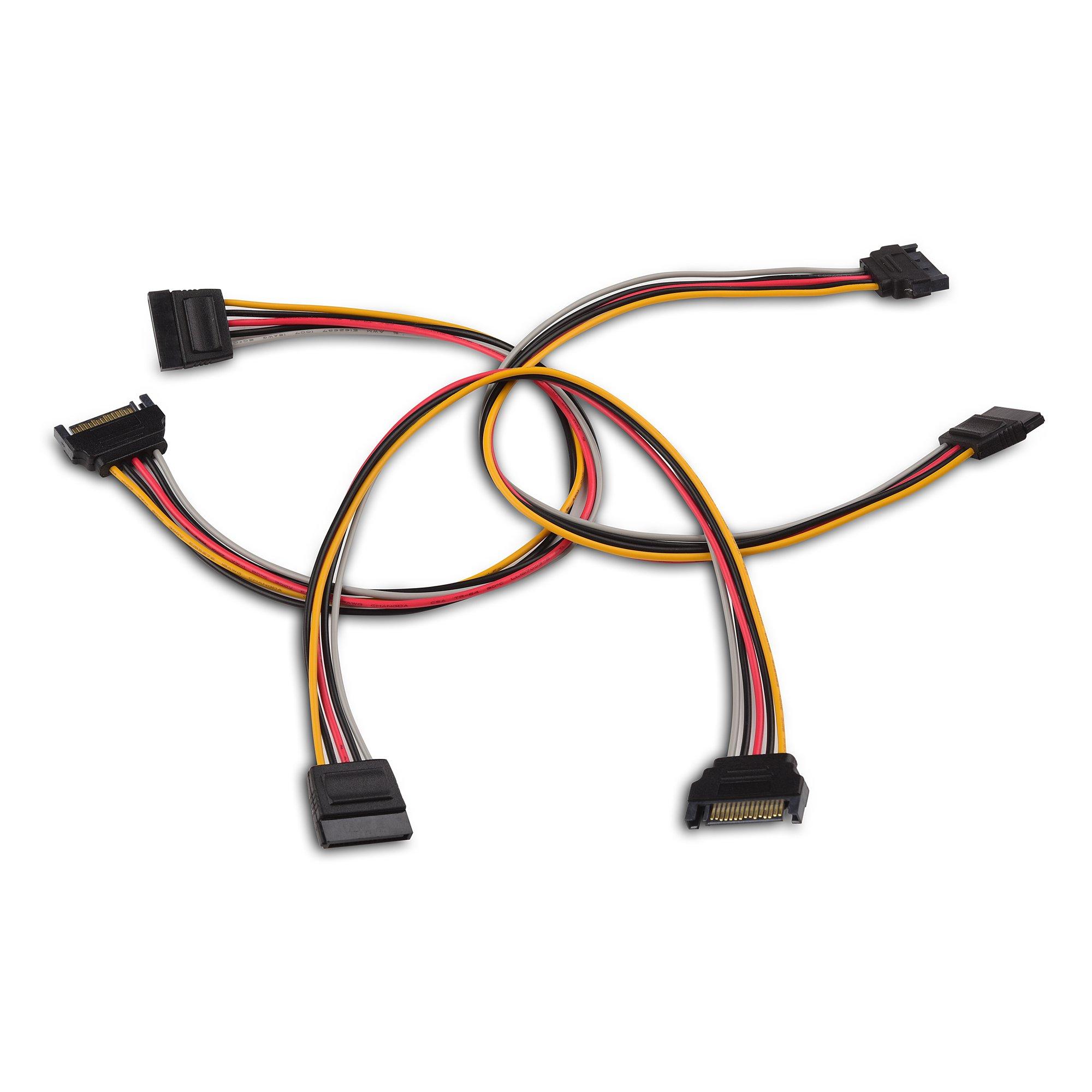 Cable Matters Cable Matters 3-Pack 15 Pin SATA Power Extension Cable - 12 Inches, SATA Power Cable for Hard Drive and SSD