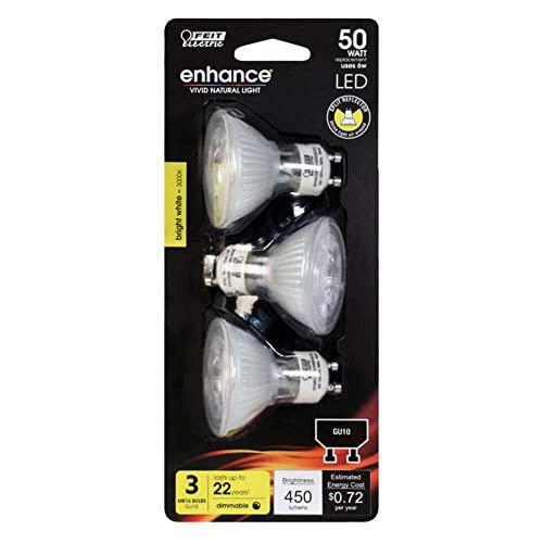 Feit Electric Feit Electric 50W Mr16 Gu10 Bright White Led Bulb 3Pk