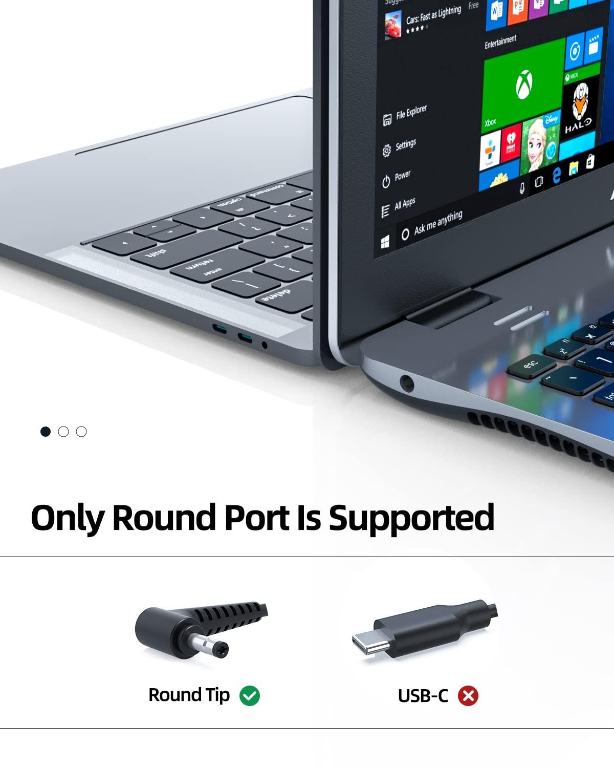 Nicpower 65W 45W AC Charger Compatible with Lenovo ADLX65CCGU2A ADLX65CDGU2A ADLX65CLGC2A ADLX65CLGU2A ADLX65CCGA2A ADLX65CCGE2A ADLX65CLGE2A ADLX65CDGC2A ADLX65CLGA2A GX20L29355 Laptop, Round Head