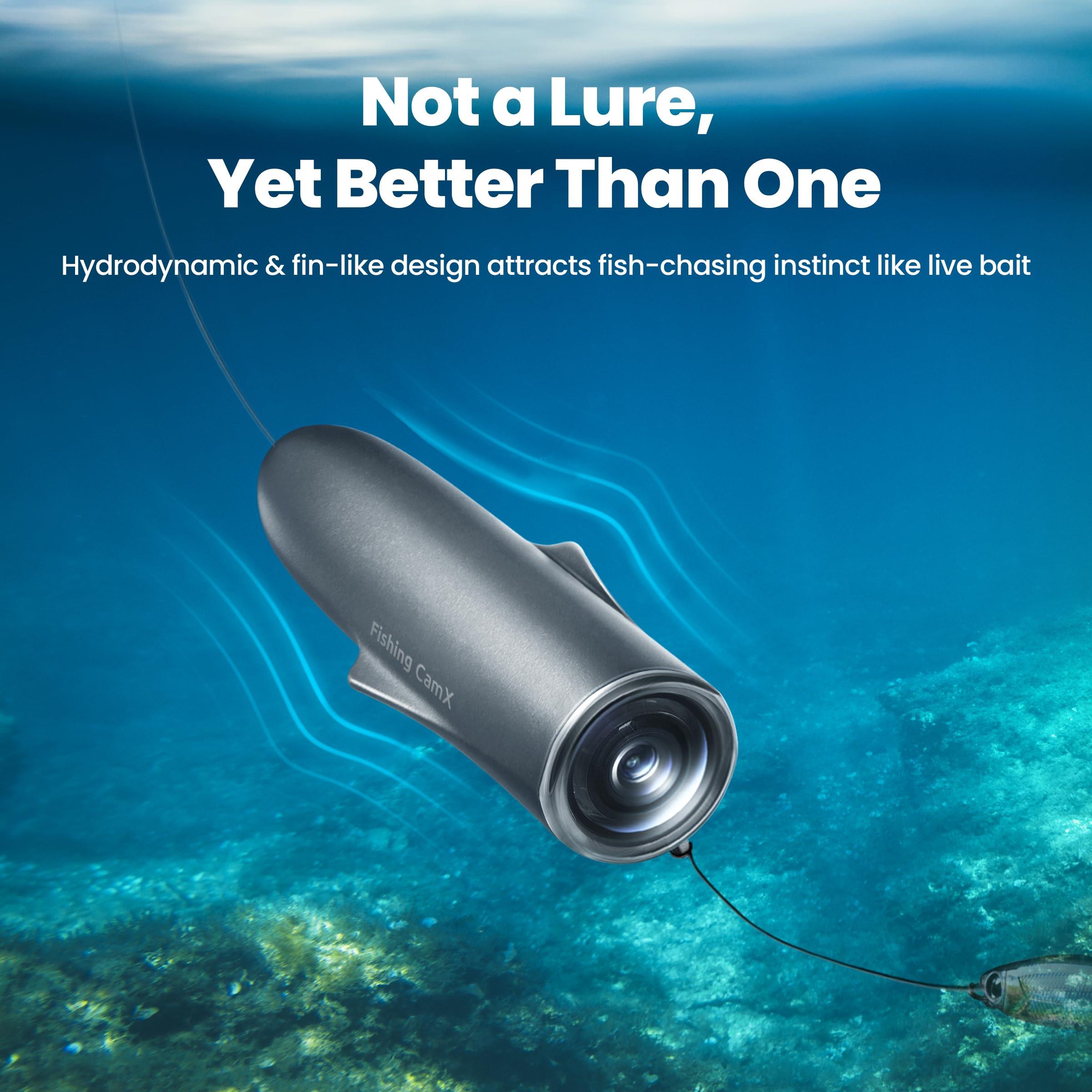 Chasing CanFish Fishing CamX Underwater Fishing Camera, HD 1080P &136Ultra-Wide-Angle,656FT ROV Waterproof/Motion Sensing/Segmented Intelligent Recording/Wireless Charge/App Compatible with iOS and Android