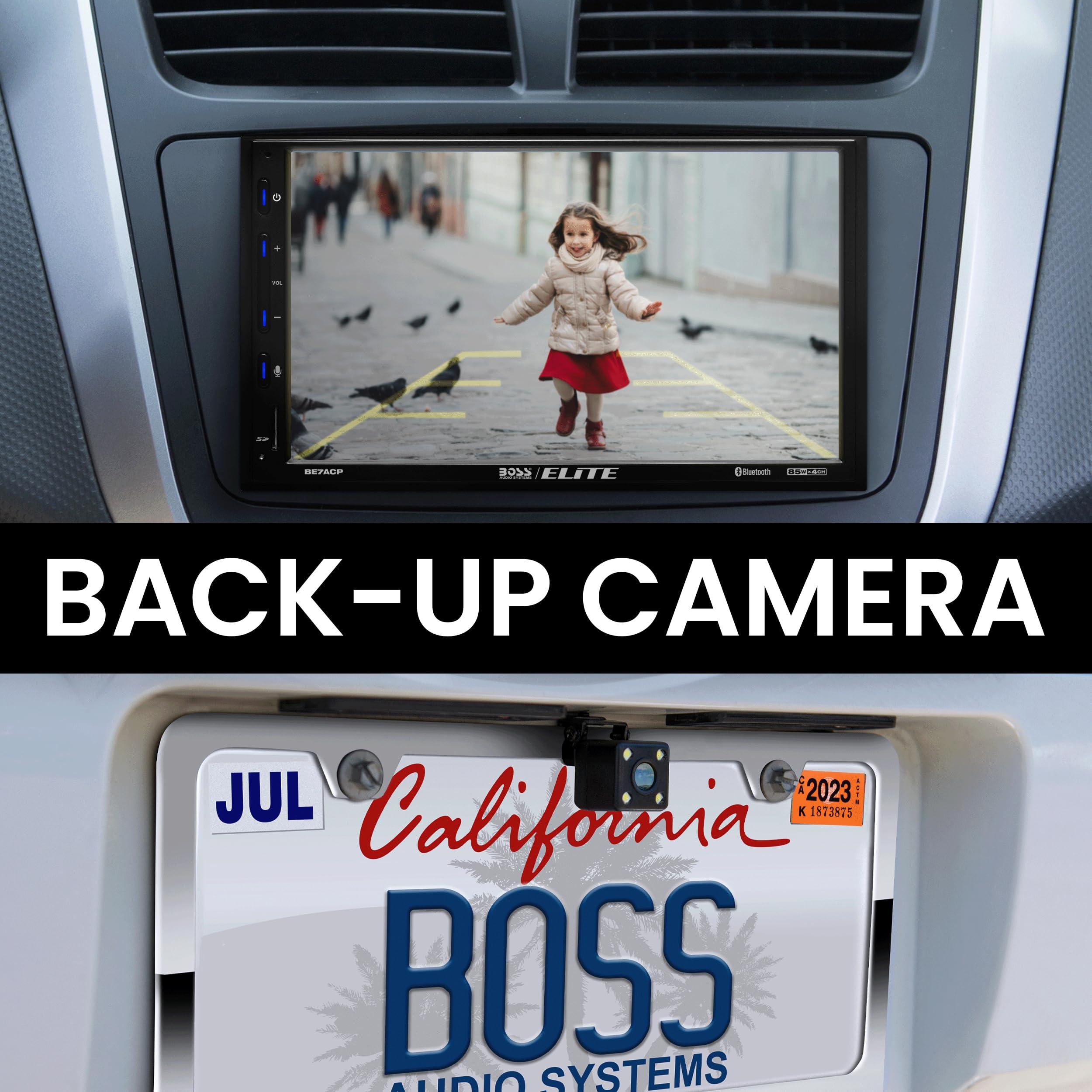 BOSS Audio Systems BOSS Audio Systems Elite BE7ACP-C Car Stereo - 7\" Display, Apple CarPlay & Android Auto Head Unit, Double DIN Touch Screen Car Stereo, Bluetooth, AM/FM Radio Receiver, USB, SD, Backup Camera